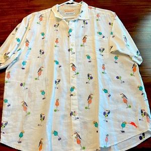 Tommy Bahama XL linen camp shirt